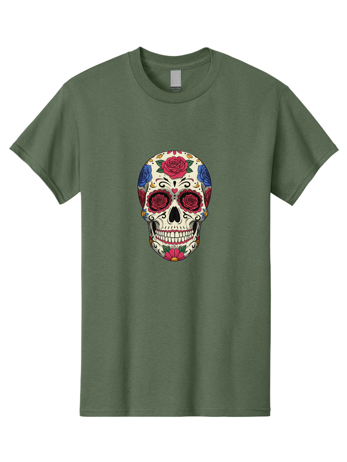 Floral-Art-Skull-1 Men'S Graphic Tee, 100% Cotton, Comfortable Casual Summer Wear, Machine Washable, Vintage Camera, Old Camera, Antique Camera, Black Camera, Classic Photography, Photography Equipment, Nostalgic Device, Film Camera, Bam416
