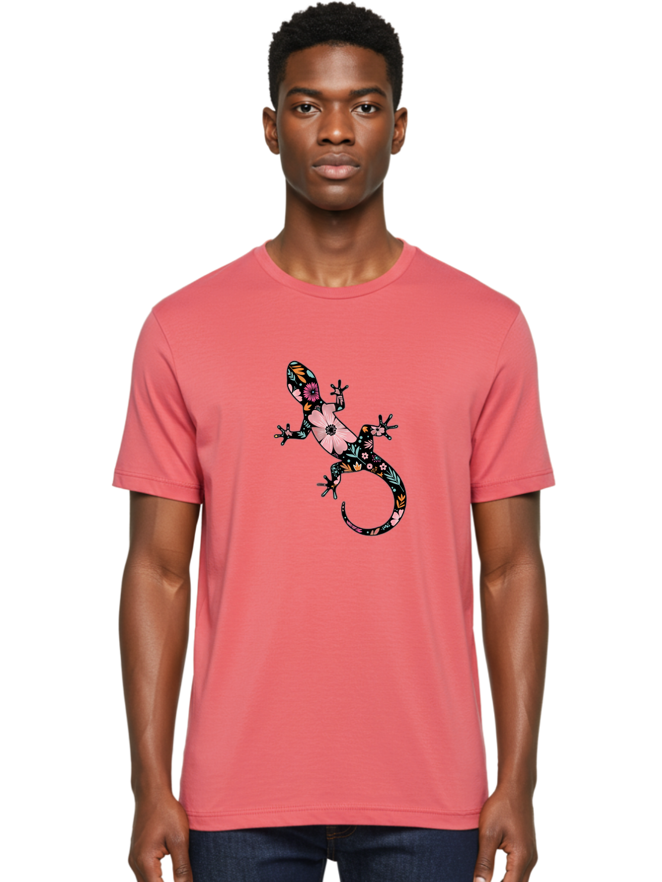 Floral-Gecko Men'S Graphic Tee, 100% Cotton, Comfortable Casual Summer Wear, Machine Washable, Vintage Camera, Old Camera, Antique Camera, Black Camera, Classic Photography, Photography Equipment, Nostalgic Device, Film Camera, Camera Art Bam417