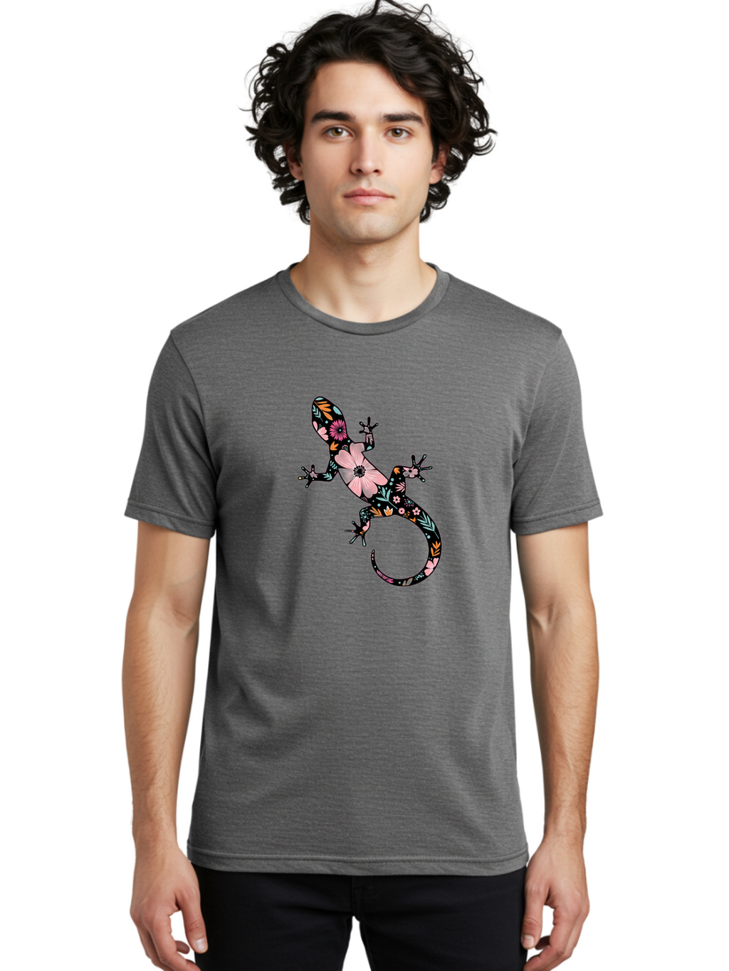 Floral-Gecko Men'S Graphic Tee, 100% Cotton, Comfortable Casual Summer Wear, Machine Washable, Vintage Camera, Old Camera, Antique Camera, Black Camera, Classic Photography, Photography Equipment, Nostalgic Device, Film Camera, Camera Art Bam417