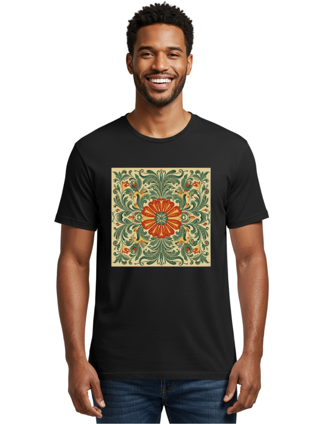 Floral-Pattern Men'S Graphic Tee, 100% Cotton, Comfortable Casual Summer Wear, Machine Washable, Vintage Camera, Old Camera, Antique Camera, Black Camera, Classic Photography, Photography Equipment, Nostalgic Device, Film Camera, Camera Art Bam420