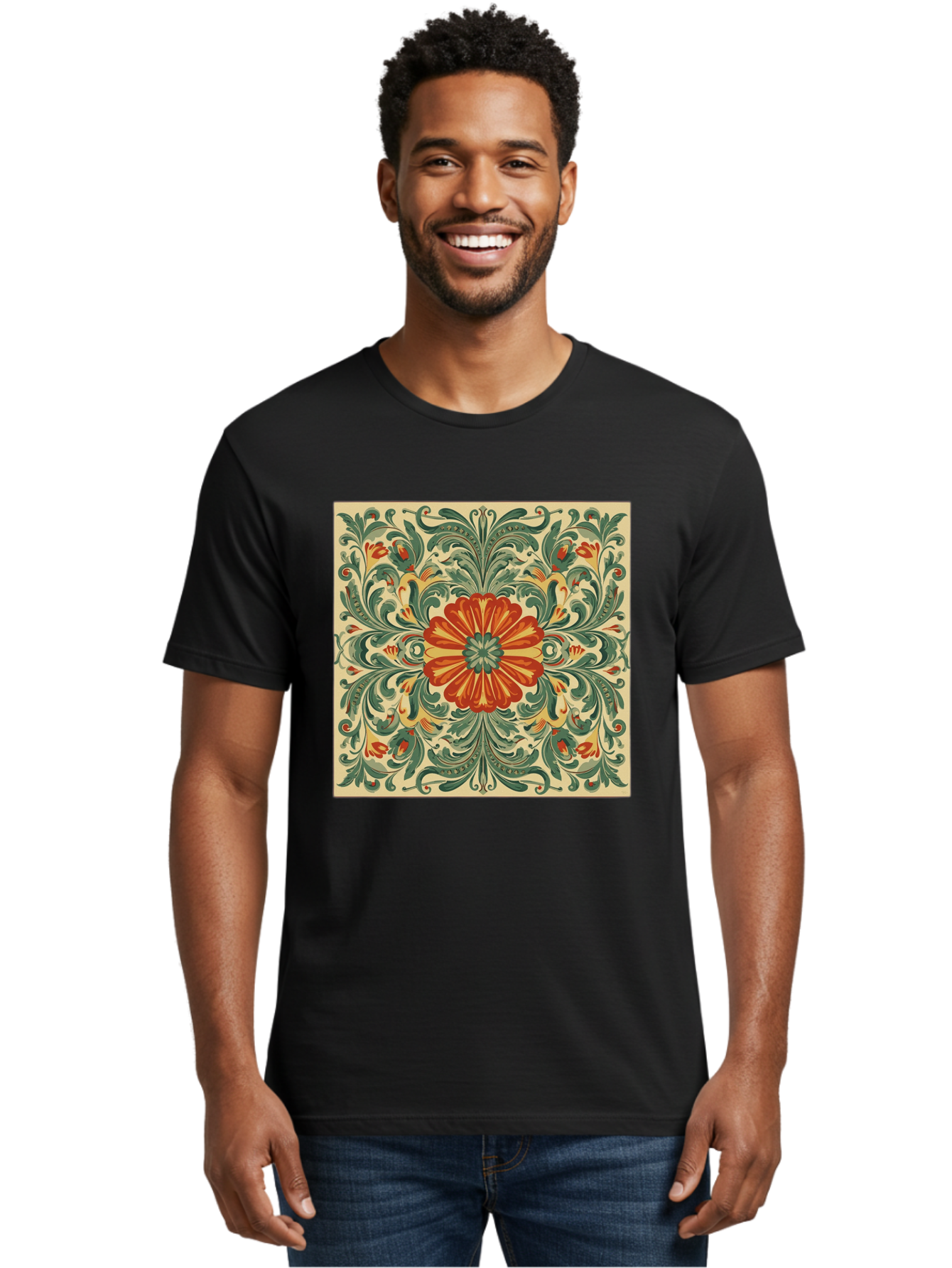 Floral-Pattern Men'S Graphic Tee, 100% Cotton, Comfortable Casual Summer Wear, Machine Washable, Vintage Camera, Old Camera, Antique Camera, Black Camera, Classic Photography, Photography Equipment, Nostalgic Device, Film Camera, Camera Art Bam420