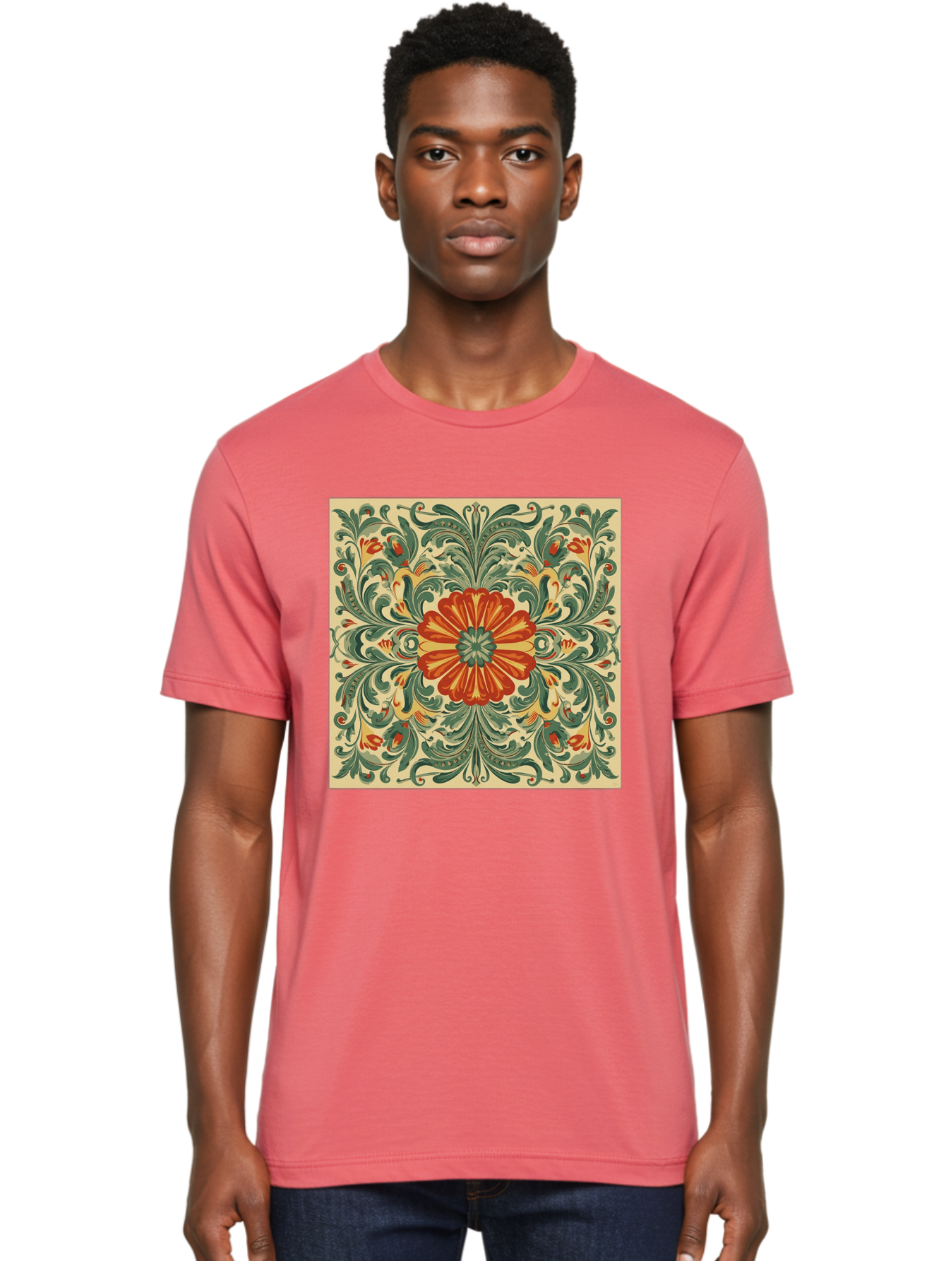 Floral-Pattern Men'S Graphic Tee, 100% Cotton, Comfortable Casual Summer Wear, Machine Washable, Vintage Camera, Old Camera, Antique Camera, Black Camera, Classic Photography, Photography Equipment, Nostalgic Device, Film Camera, Camera Art Bam420