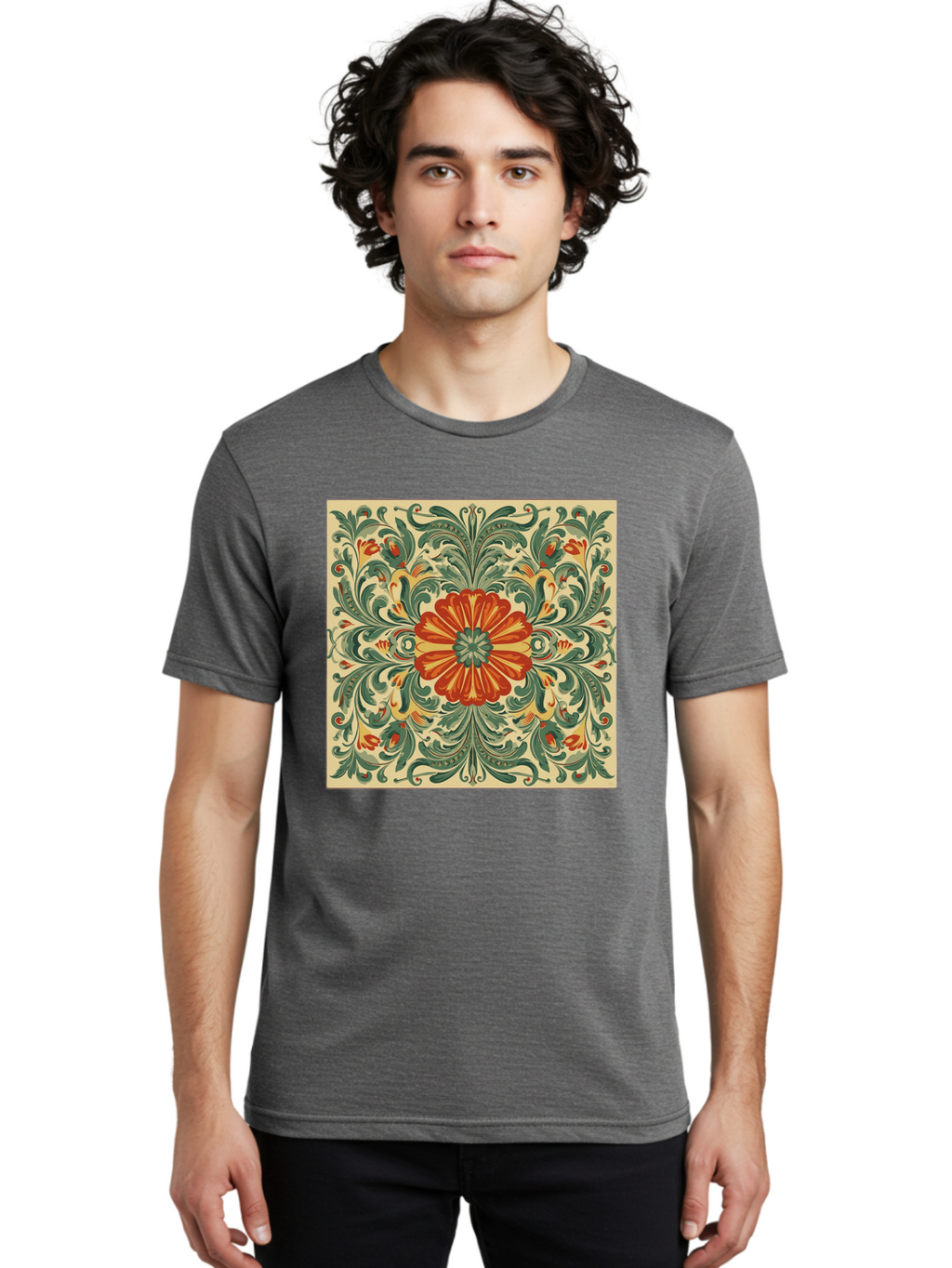Floral-Pattern Men'S Graphic Tee, 100% Cotton, Comfortable Casual Summer Wear, Machine Washable, Vintage Camera, Old Camera, Antique Camera, Black Camera, Classic Photography, Photography Equipment, Nostalgic Device, Film Camera, Camera Art Bam420