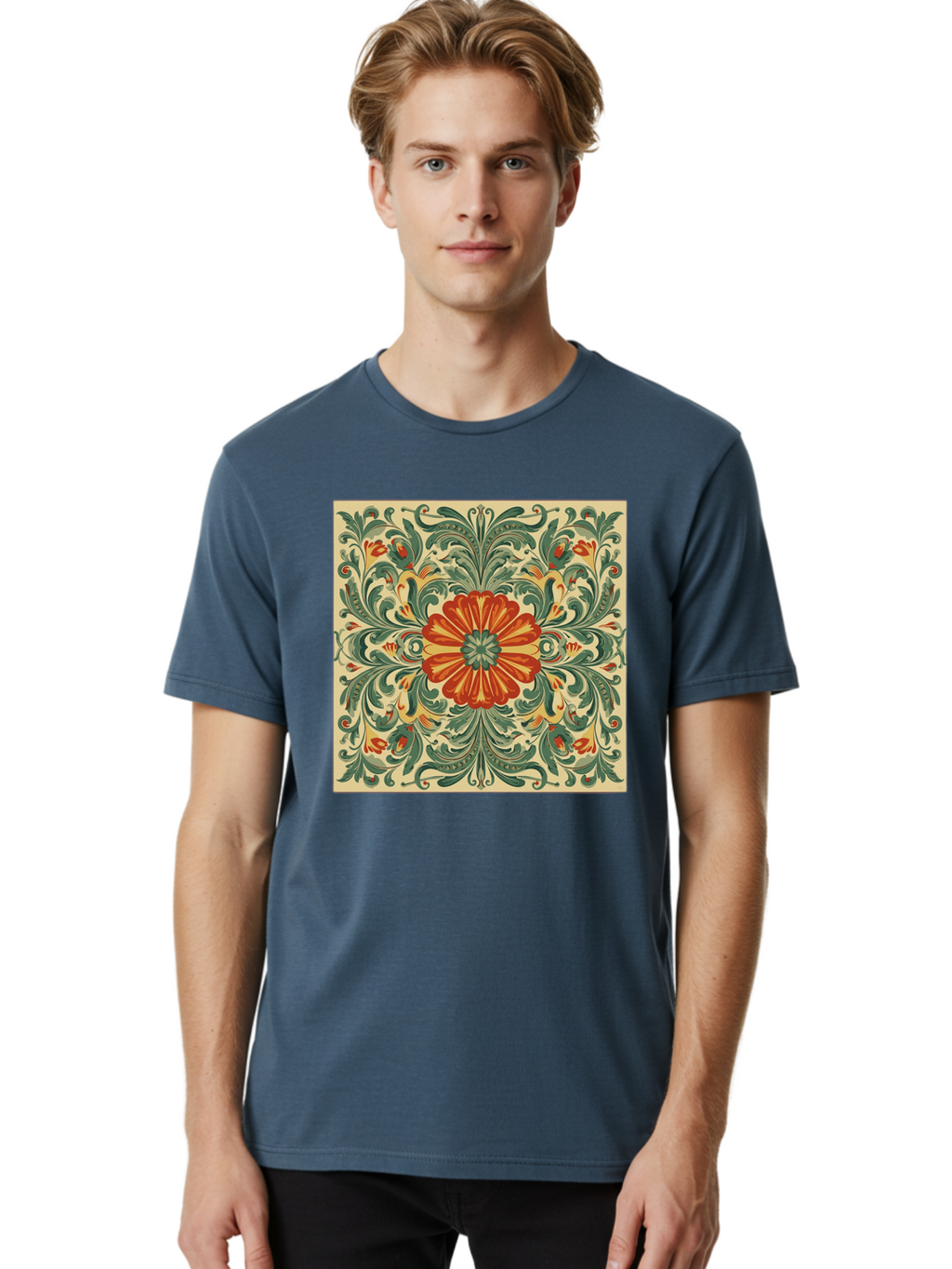 Floral-Pattern Men'S Graphic Tee, 100% Cotton, Comfortable Casual Summer Wear, Machine Washable, Vintage Camera, Old Camera, Antique Camera, Black Camera, Classic Photography, Photography Equipment, Nostalgic Device, Film Camera, Camera Art Bam420