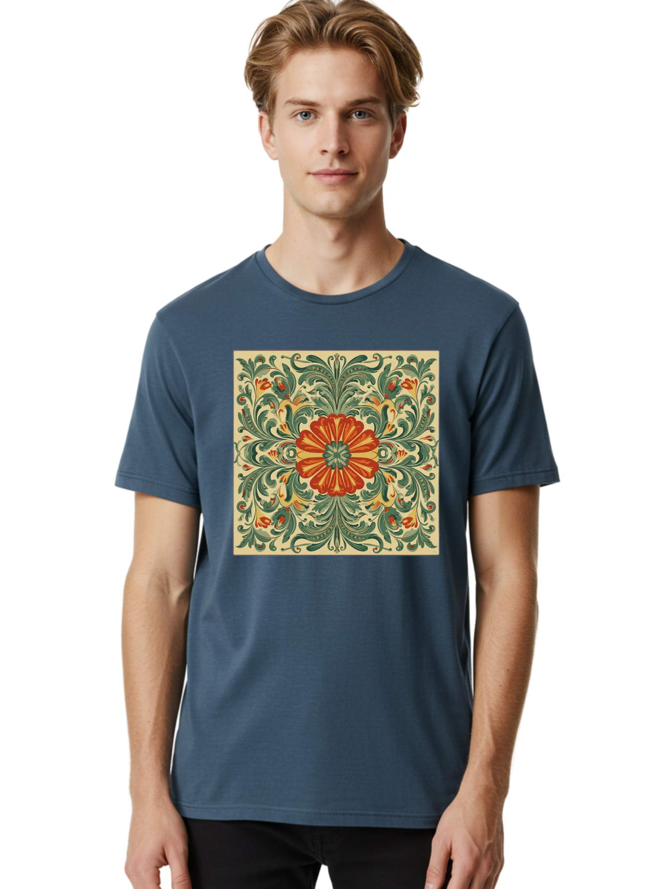 Floral-Pattern Men'S Graphic Tee, 100% Cotton, Comfortable Casual Summer Wear, Machine Washable, Vintage Camera, Old Camera, Antique Camera, Black Camera, Classic Photography, Photography Equipment, Nostalgic Device, Film Camera, Camera Art Bam420