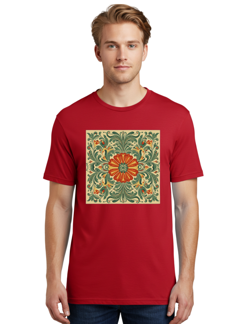 Floral-Pattern Men'S Graphic Tee, 100% Cotton, Comfortable Casual Summer Wear, Machine Washable, Vintage Camera, Old Camera, Antique Camera, Black Camera, Classic Photography, Photography Equipment, Nostalgic Device, Film Camera, Camera Art Bam420