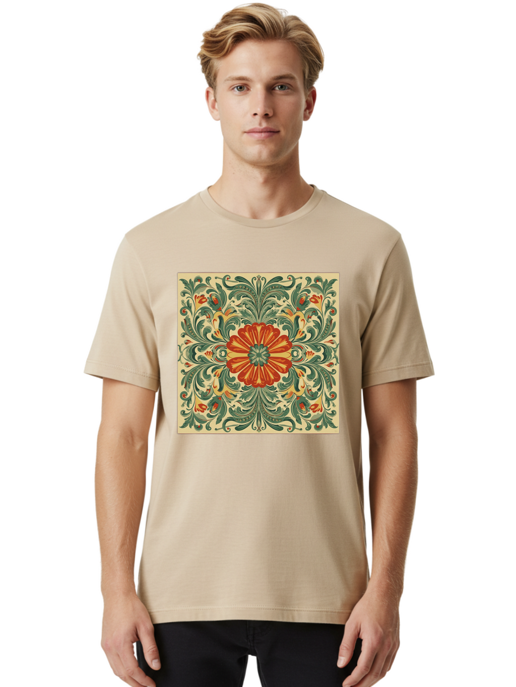 Floral-Pattern Men'S Graphic Tee, 100% Cotton, Comfortable Casual Summer Wear, Machine Washable, Vintage Camera, Old Camera, Antique Camera, Black Camera, Classic Photography, Photography Equipment, Nostalgic Device, Film Camera, Camera Art Bam420