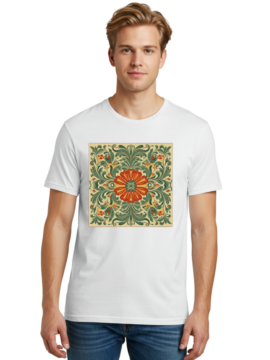 Floral-Pattern Men'S Graphic Tee, 100% Cotton, Comfortable Casual Summer Wear, Machine Washable, Vintage Camera, Old Camera, Antique Camera, Black Camera, Classic Photography, Photography Equipment, Nostalgic Device, Film Camera, Camera Art Bam420
