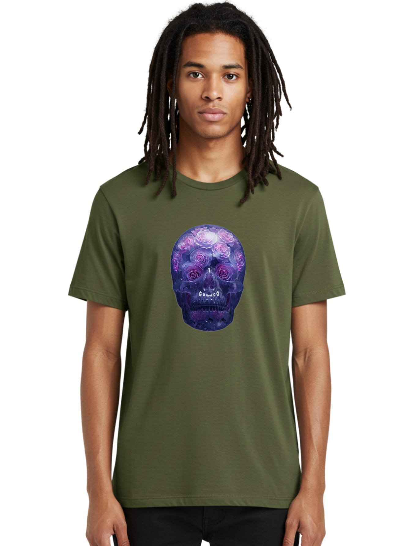 Floral-Skull-1 Men'S Graphic Tee, 100% Cotton, Comfortable Casual Summer Wear, Machine Washable, Vintage Camera, Old Camera, Antique Camera, Black Camera, Classic Photography, Photography Equipment, Nostalgic Device, Film Camera, Camera Art Bam421