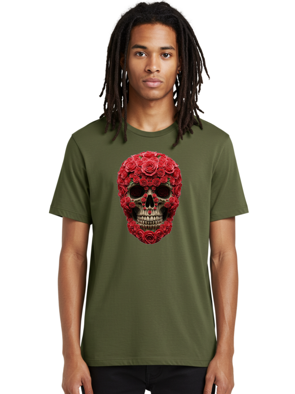 Floral-Skull Men'S Graphic Tee, 100% Cotton, Comfortable Casual Summer Wear, Machine Washable, Vintage Camera, Old Camera, Antique Camera, Black Camera, Classic Photography, Photography Equipment, Nostalgic Device, Film Camera, Camera Art Bam423