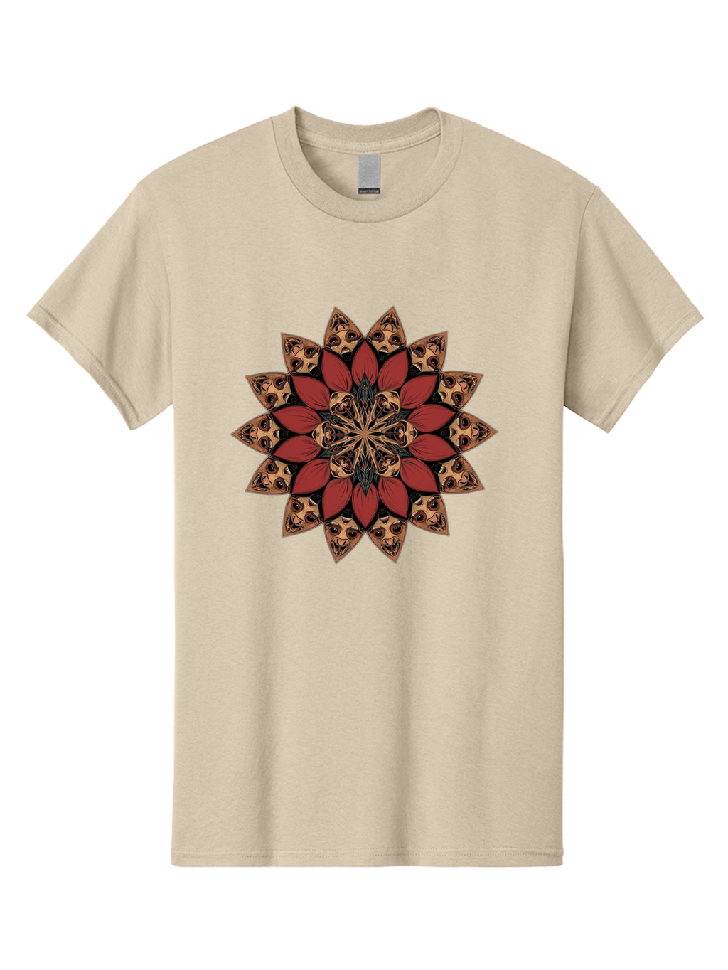 Flower-Mandala Men'S Graphic Tee, 100% Cotton, Comfortable Casual Summer Wear, Machine Washable, Vintage Camera, Old Camera, Antique Camera, Black Camera, Classic Photography, Photography Equipment, Nostalgic Device, Film Camera, Camera Art Bam424