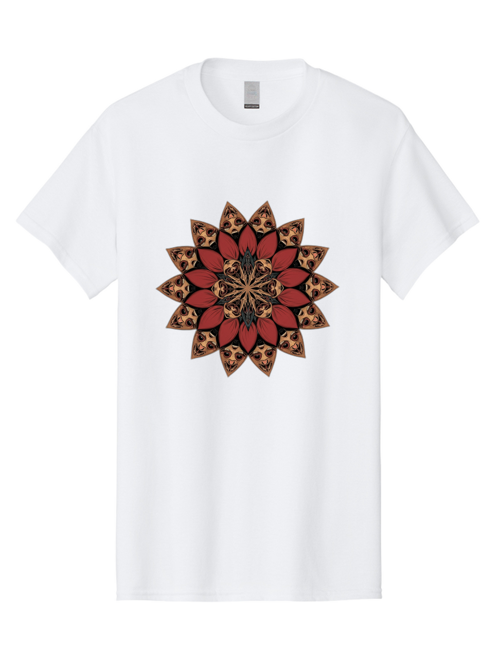 Flower-Mandala Men'S Graphic Tee, 100% Cotton, Comfortable Casual Summer Wear, Machine Washable, Vintage Camera, Old Camera, Antique Camera, Black Camera, Classic Photography, Photography Equipment, Nostalgic Device, Film Camera, Camera Art Bam424