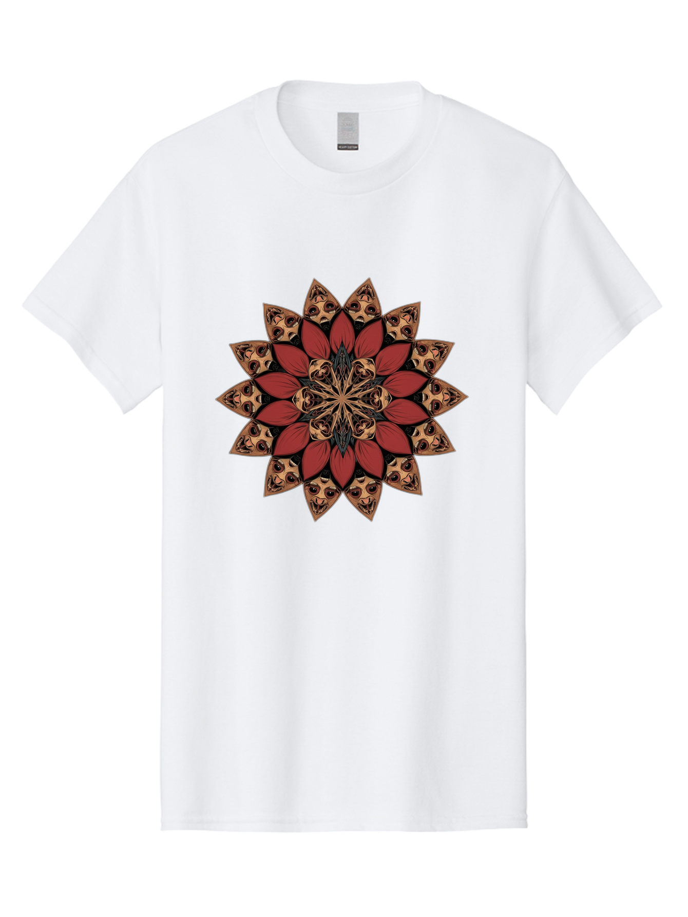 Flower-Mandala Men'S Graphic Tee, 100% Cotton, Comfortable Casual Summer Wear, Machine Washable, Vintage Camera, Old Camera, Antique Camera, Black Camera, Classic Photography, Photography Equipment, Nostalgic Device, Film Camera, Camera Art Bam424