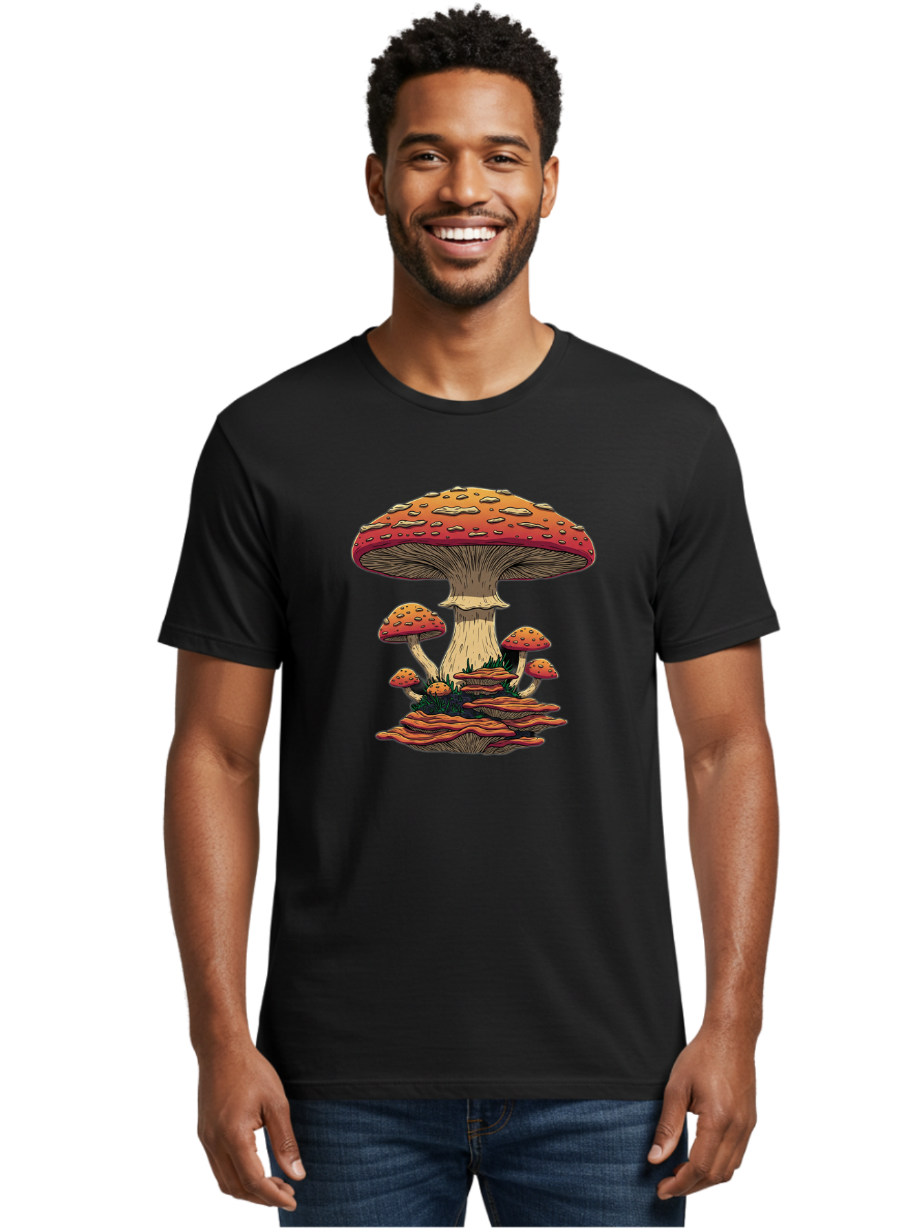 Fly-Agaric-Mushroom Men'S Graphic Tee, 100% Cotton, Comfortable Casual Summer Wear, Machine Washable, Vintage Camera, Old Camera, Antique Camera, Black Camera, Classic Photography, Photography Equipment, Nostalgic Device, Film Camera, Bam426