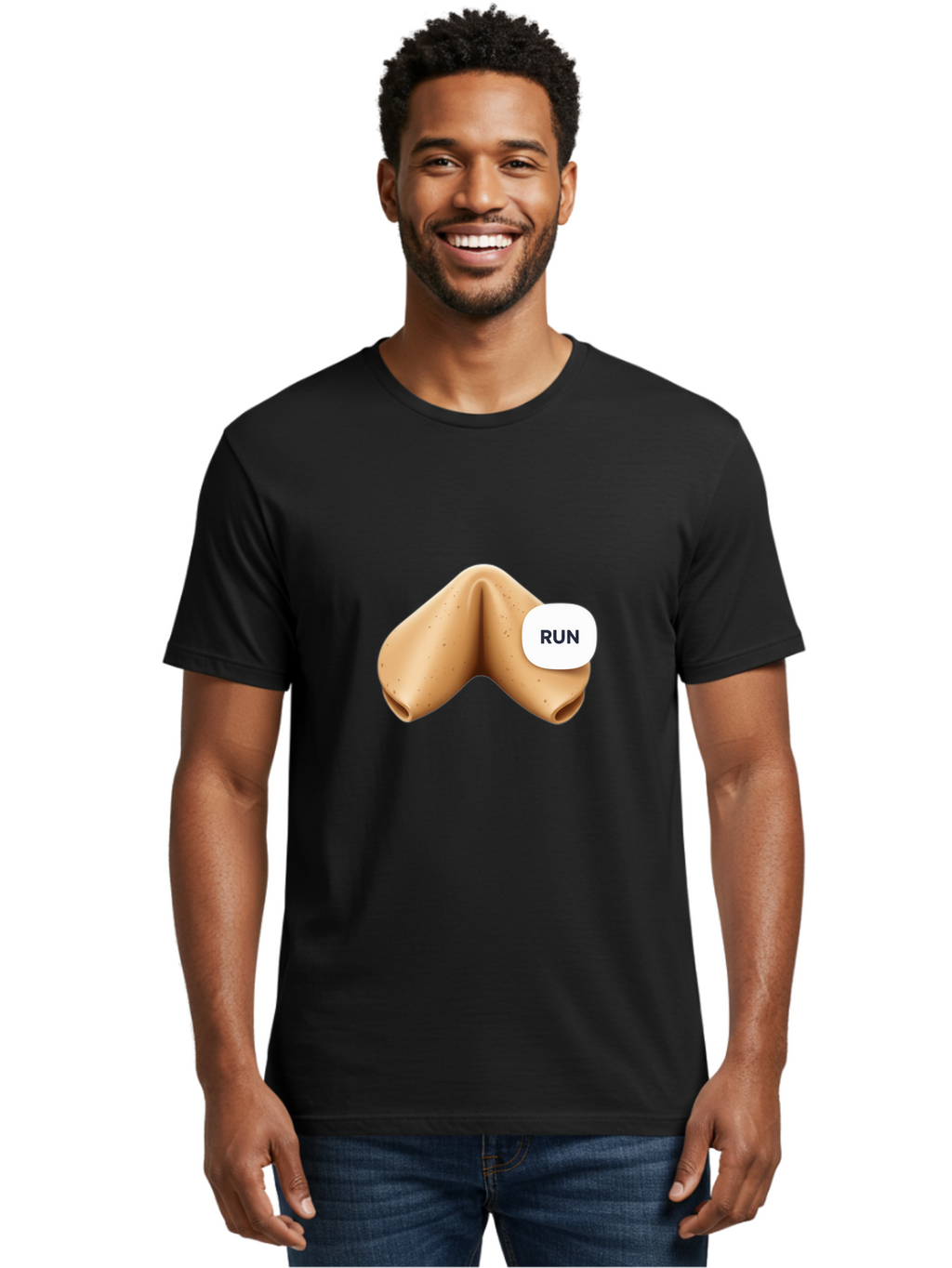 Fortune-Cookie-With-Run Men'S Graphic Tee, 100% Cotton, Comfortable Casual Summer Wear, Machine Washable, Vintage Camera, Old Camera, Antique Camera, Black Camera, Classic Photography, Photography Equipment, Nostalgic Device, Film Camera, Bam429