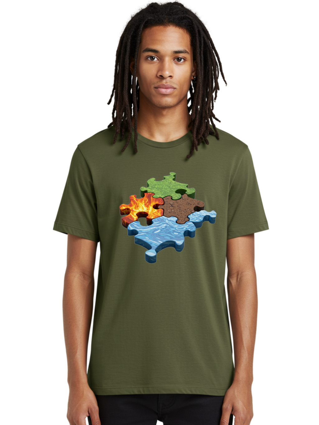 Four-Elements-Jigsaw Men'S Graphic Tee, 100% Cotton, Comfortable Casual Summer Wear, Machine Washable, Vintage Camera, Old Camera, Antique Camera, Black Camera, Classic Photography, Photography Equipment, Nostalgic Device, Film Camera, Bam431