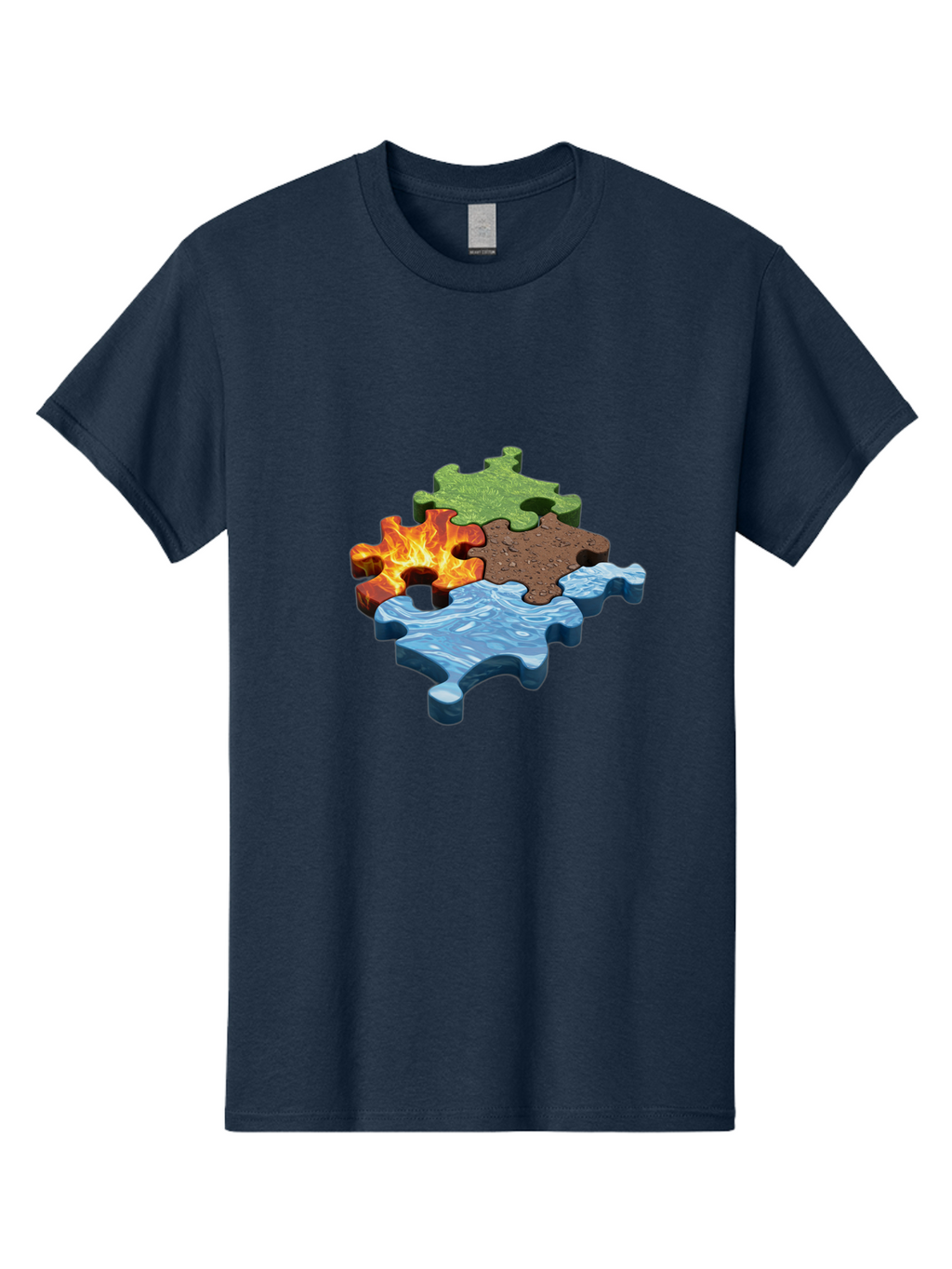 Four-Elements-Jigsaw Men'S Graphic Tee, 100% Cotton, Comfortable Casual Summer Wear, Machine Washable, Vintage Camera, Old Camera, Antique Camera, Black Camera, Classic Photography, Photography Equipment, Nostalgic Device, Film Camera, Bam431