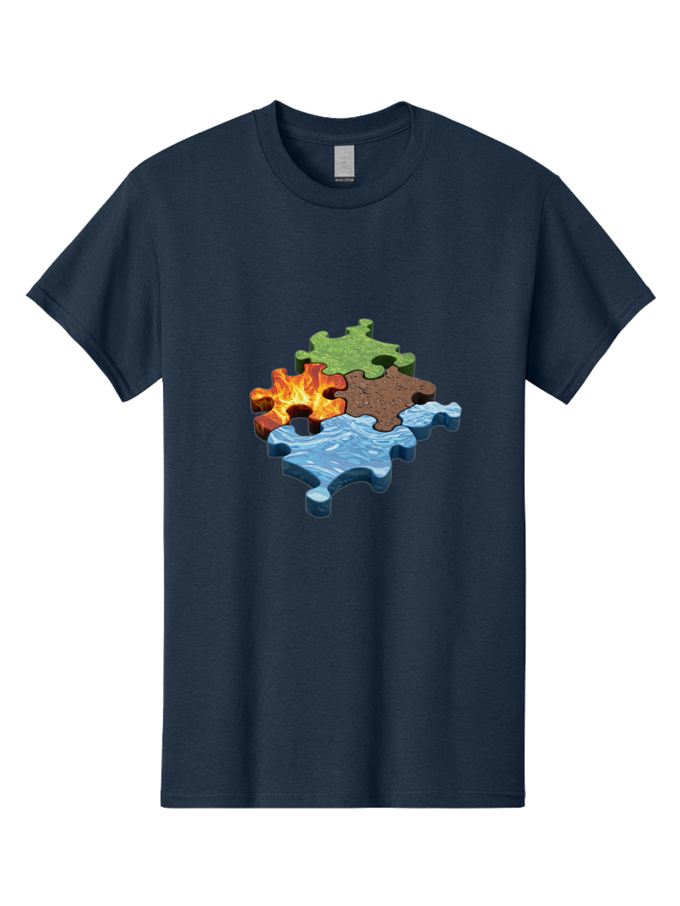 Four-Elements-Jigsaw Men'S Graphic Tee, 100% Cotton, Comfortable Casual Summer Wear, Machine Washable, Vintage Camera, Old Camera, Antique Camera, Black Camera, Classic Photography, Photography Equipment, Nostalgic Device, Film Camera, Bam431