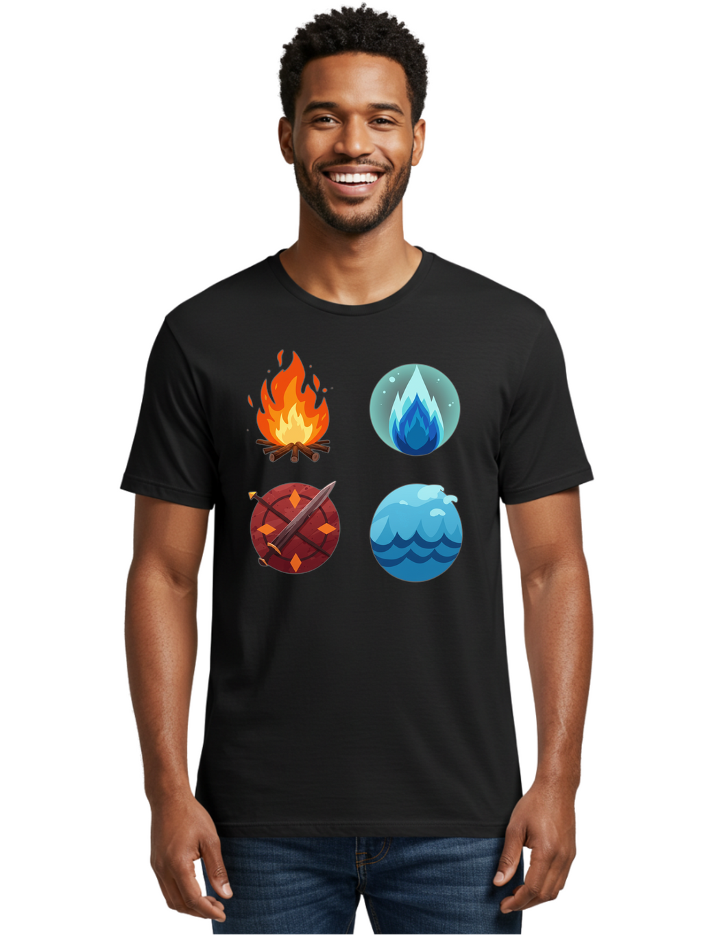 Four-Elements Men'S Graphic Tee, 100% Cotton, Comfortable Casual Summer Wear, Machine Washable, Vintage Camera, Old Camera, Antique Camera, Black Camera, Classic Photography, Photography Equipment, Nostalgic Device, Film Camera, Camera Art Bam432
