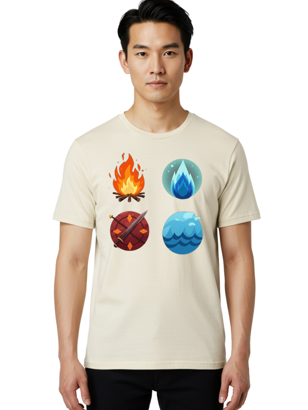 Four-Elements Men'S Graphic Tee, 100% Cotton, Comfortable Casual Summer Wear, Machine Washable, Vintage Camera, Old Camera, Antique Camera, Black Camera, Classic Photography, Photography Equipment, Nostalgic Device, Film Camera, Camera Art Bam432