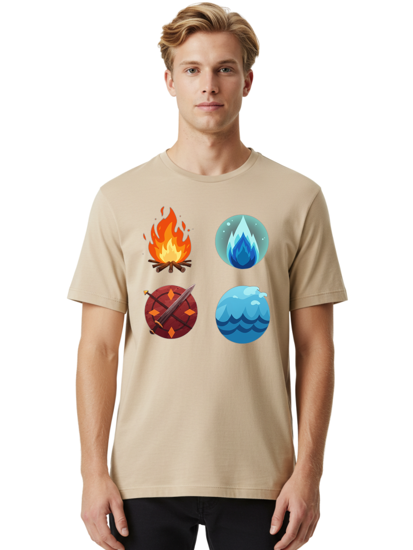 Four-Elements Men'S Graphic Tee, 100% Cotton, Comfortable Casual Summer Wear, Machine Washable, Vintage Camera, Old Camera, Antique Camera, Black Camera, Classic Photography, Photography Equipment, Nostalgic Device, Film Camera, Camera Art Bam432