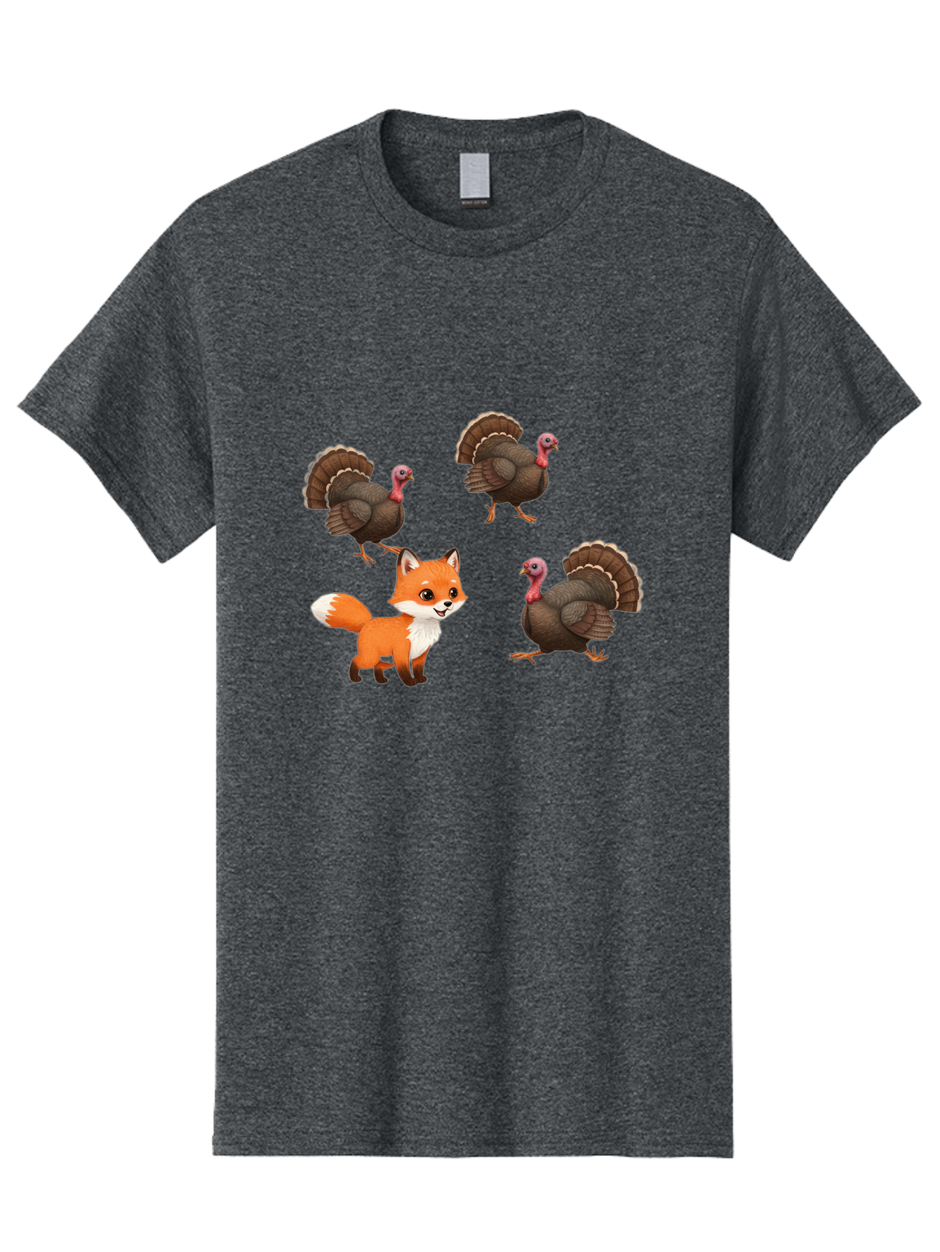 Fox-And-Turkeys-1 Men'S Graphic Tee, 100% Cotton, Comfortable Casual Summer Wear, Machine Washable, Vintage Camera, Old Camera, Antique Camera, Black Camera, Classic Photography, Photography Equipment, Nostalgic Device, Film Camera, Camera Art Bam433