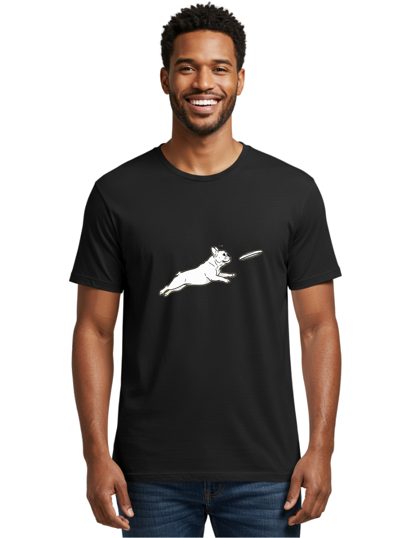 French-Bulldog-Catching-Frisbee Men'S Graphic Tee, 100% Cotton, Comfortable Casual Summer Wear, Machine Washable, Vintage Camera, Old Camera, Antique Camera, Black Camera, Classic Photography, Photography Equipment, Nostalgic Device, Bam435