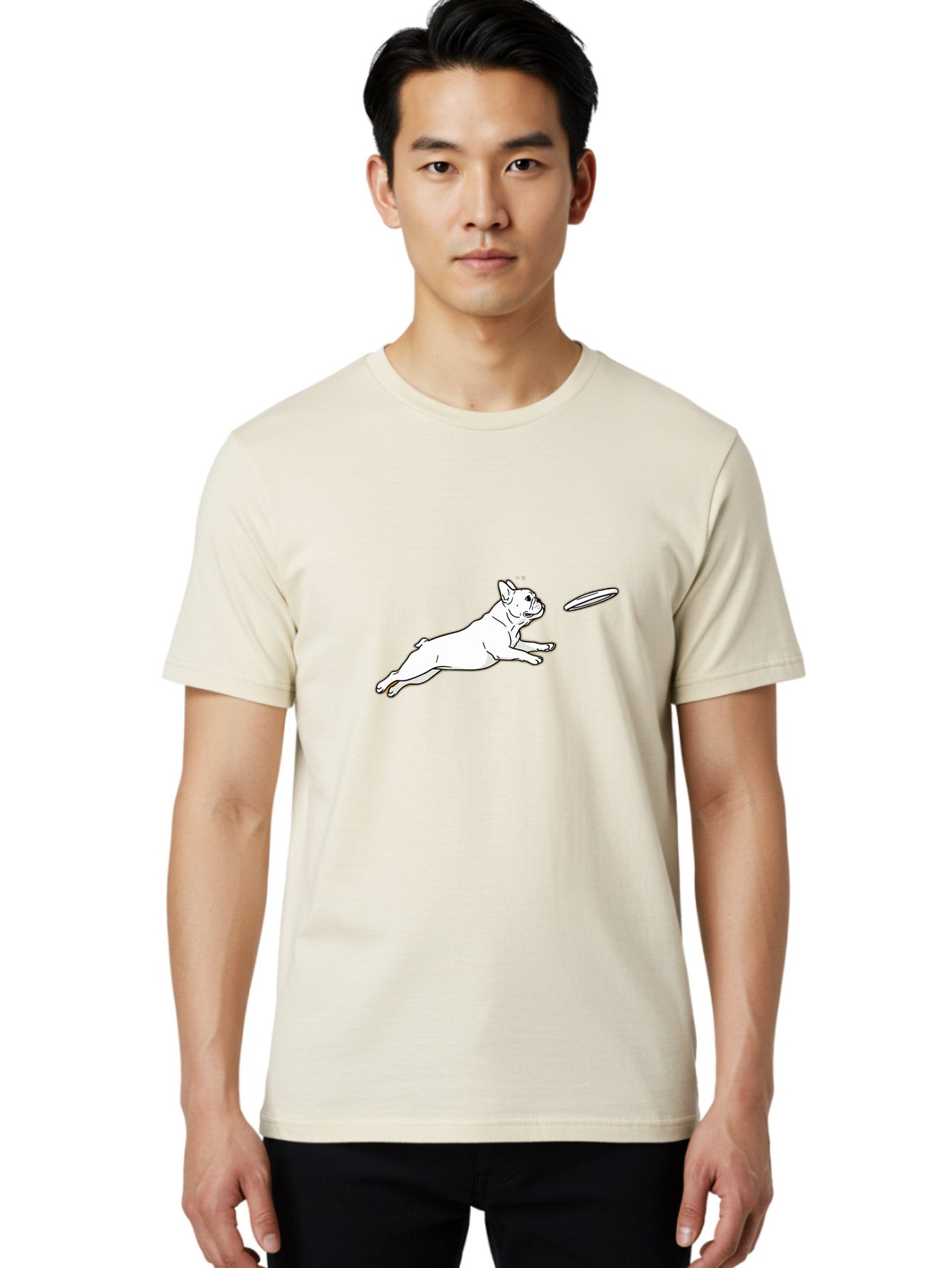 French-Bulldog-Catching-Frisbee Men'S Graphic Tee, 100% Cotton, Comfortable Casual Summer Wear, Machine Washable, Vintage Camera, Old Camera, Antique Camera, Black Camera, Classic Photography, Photography Equipment, Nostalgic Device, Bam435