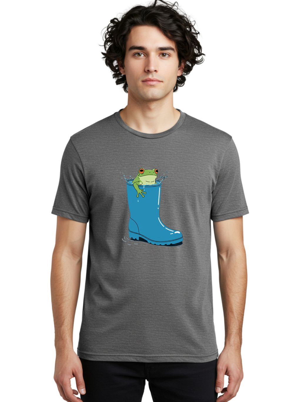Frog-In-Blue-Boot Men'S Graphic Tee, 100% Cotton, Comfortable Casual Summer Wear, Machine Washable, Vintage Camera, Old Camera, Antique Camera, Black Camera, Classic Photography, Photography Equipment, Nostalgic Device, Film Camera, Camera Art Bam437