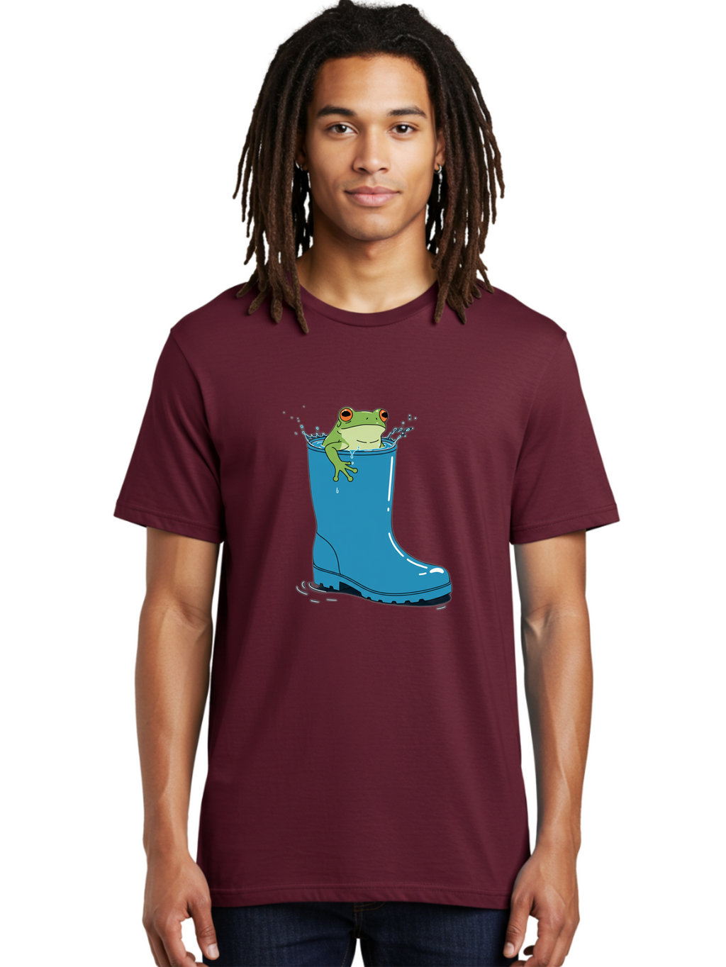 Frog-In-Blue-Boot Men'S Graphic Tee, 100% Cotton, Comfortable Casual Summer Wear, Machine Washable, Vintage Camera, Old Camera, Antique Camera, Black Camera, Classic Photography, Photography Equipment, Nostalgic Device, Film Camera, Camera Art Bam437