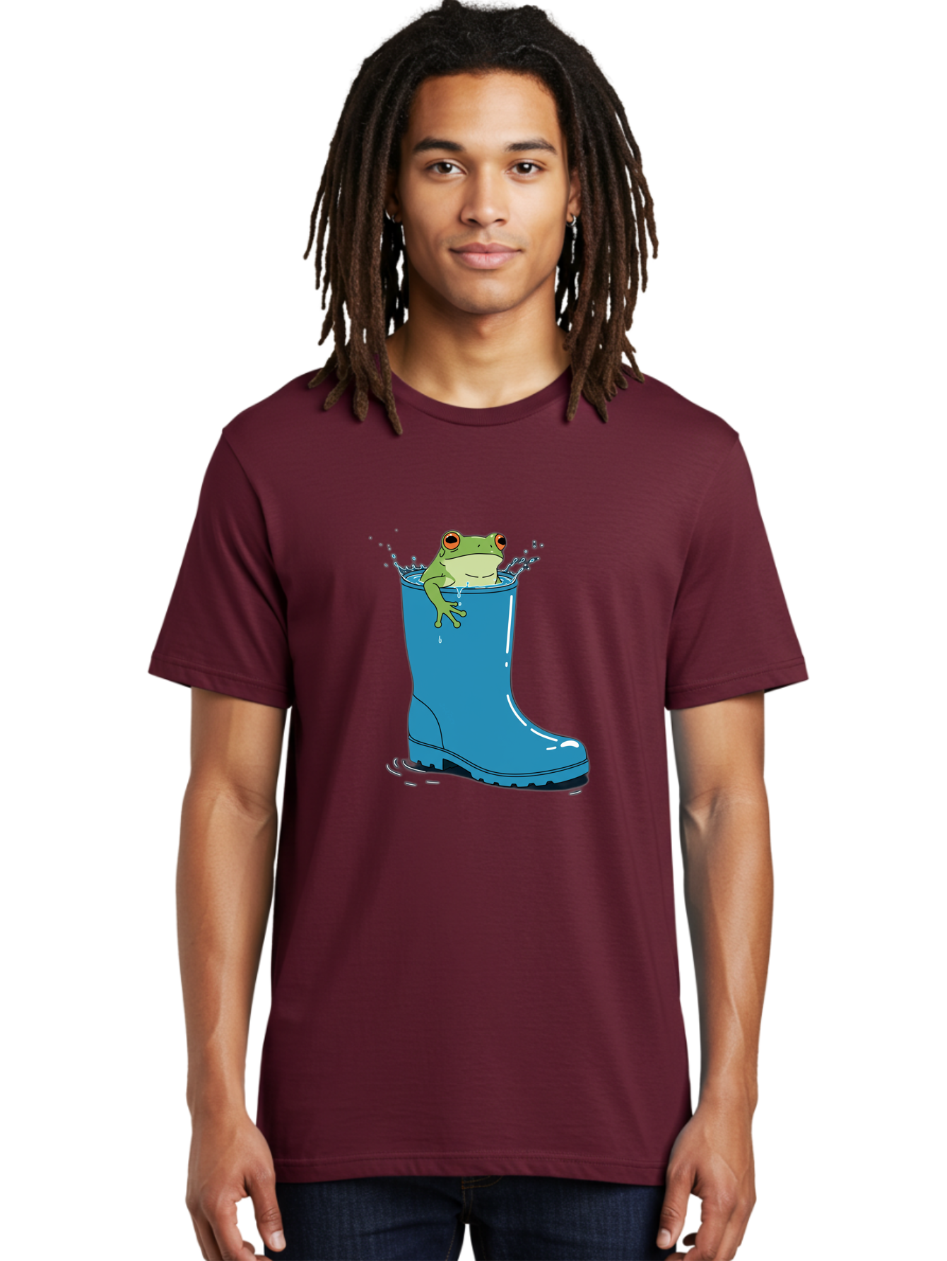 Frog-In-Blue-Boot Men'S Graphic Tee, 100% Cotton, Comfortable Casual Summer Wear, Machine Washable, Vintage Camera, Old Camera, Antique Camera, Black Camera, Classic Photography, Photography Equipment, Nostalgic Device, Film Camera, Camera Art Bam437