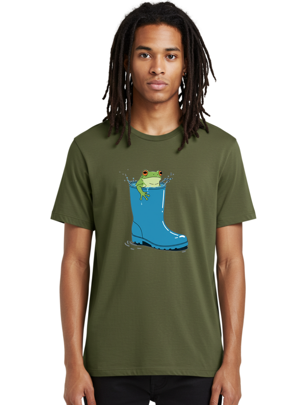 Frog-In-Blue-Boot Men'S Graphic Tee, 100% Cotton, Comfortable Casual Summer Wear, Machine Washable, Vintage Camera, Old Camera, Antique Camera, Black Camera, Classic Photography, Photography Equipment, Nostalgic Device, Film Camera, Camera Art Bam437