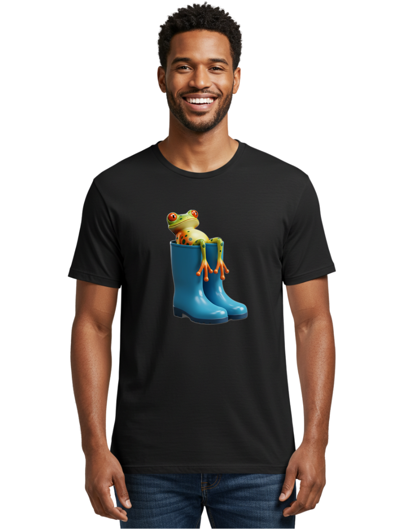 Frog-In-Blue-Boots Men'S Graphic Tee, 100% Cotton, Comfortable Casual Summer Wear, Machine Washable, Vintage Camera, Old Camera, Antique Camera, Black Camera, Classic Photography, Photography Equipment, Nostalgic Device, Film Camera, Bam438