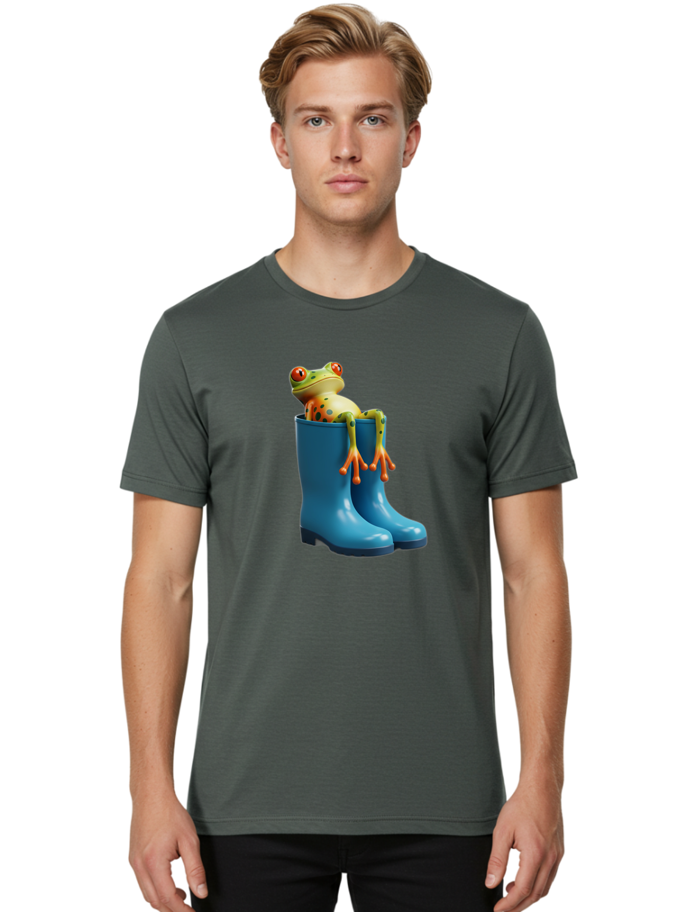 Frog-In-Blue-Boots Men'S Graphic Tee, 100% Cotton, Comfortable Casual Summer Wear, Machine Washable, Vintage Camera, Old Camera, Antique Camera, Black Camera, Classic Photography, Photography Equipment, Nostalgic Device, Film Camera, Bam438