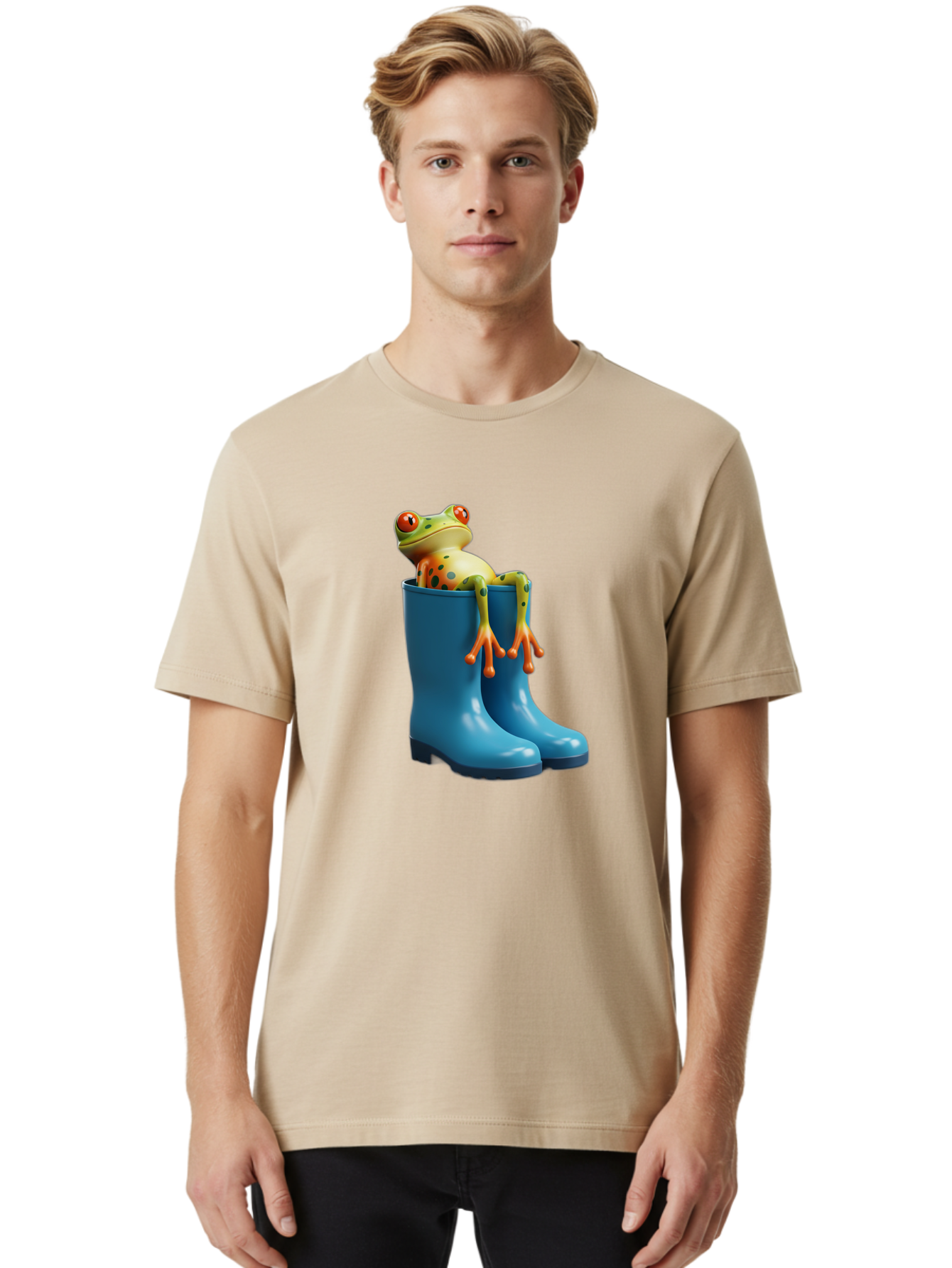Frog-In-Blue-Boots Men'S Graphic Tee, 100% Cotton, Comfortable Casual Summer Wear, Machine Washable, Vintage Camera, Old Camera, Antique Camera, Black Camera, Classic Photography, Photography Equipment, Nostalgic Device, Film Camera, Bam438