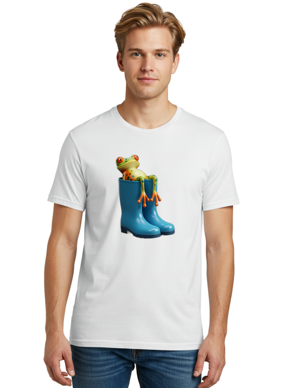 Frog-In-Blue-Boots Men'S Graphic Tee, 100% Cotton, Comfortable Casual Summer Wear, Machine Washable, Vintage Camera, Old Camera, Antique Camera, Black Camera, Classic Photography, Photography Equipment, Nostalgic Device, Film Camera, Bam438