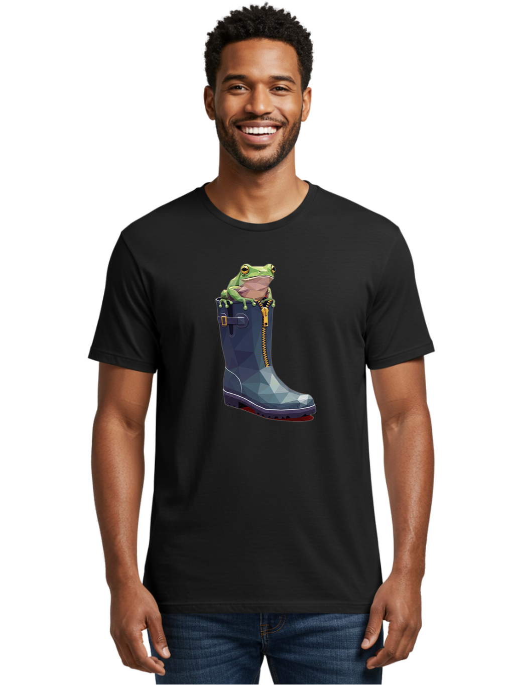 Frog-In-Boot-1 Men'S Graphic Tee, 100% Cotton, Comfortable Casual Summer Wear, Machine Washable, Vintage Camera, Old Camera, Antique Camera, Black Camera, Classic Photography, Photography Equipment, Nostalgic Device, Film Camera, Camera Art Bam439