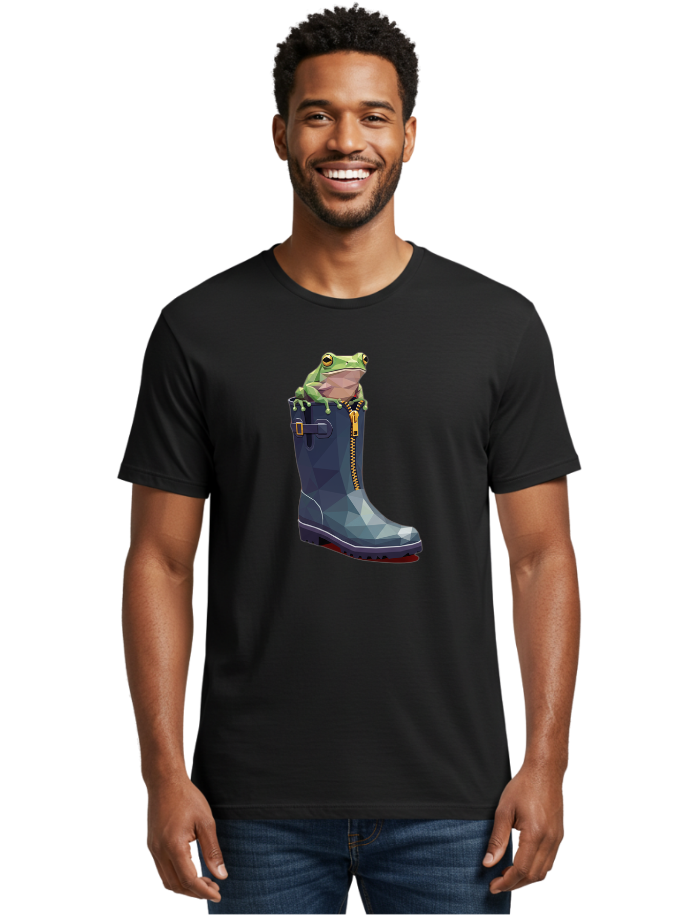 Frog-In-Boot-1 Men'S Graphic Tee, 100% Cotton, Comfortable Casual Summer Wear, Machine Washable, Vintage Camera, Old Camera, Antique Camera, Black Camera, Classic Photography, Photography Equipment, Nostalgic Device, Film Camera, Camera Art Bam439