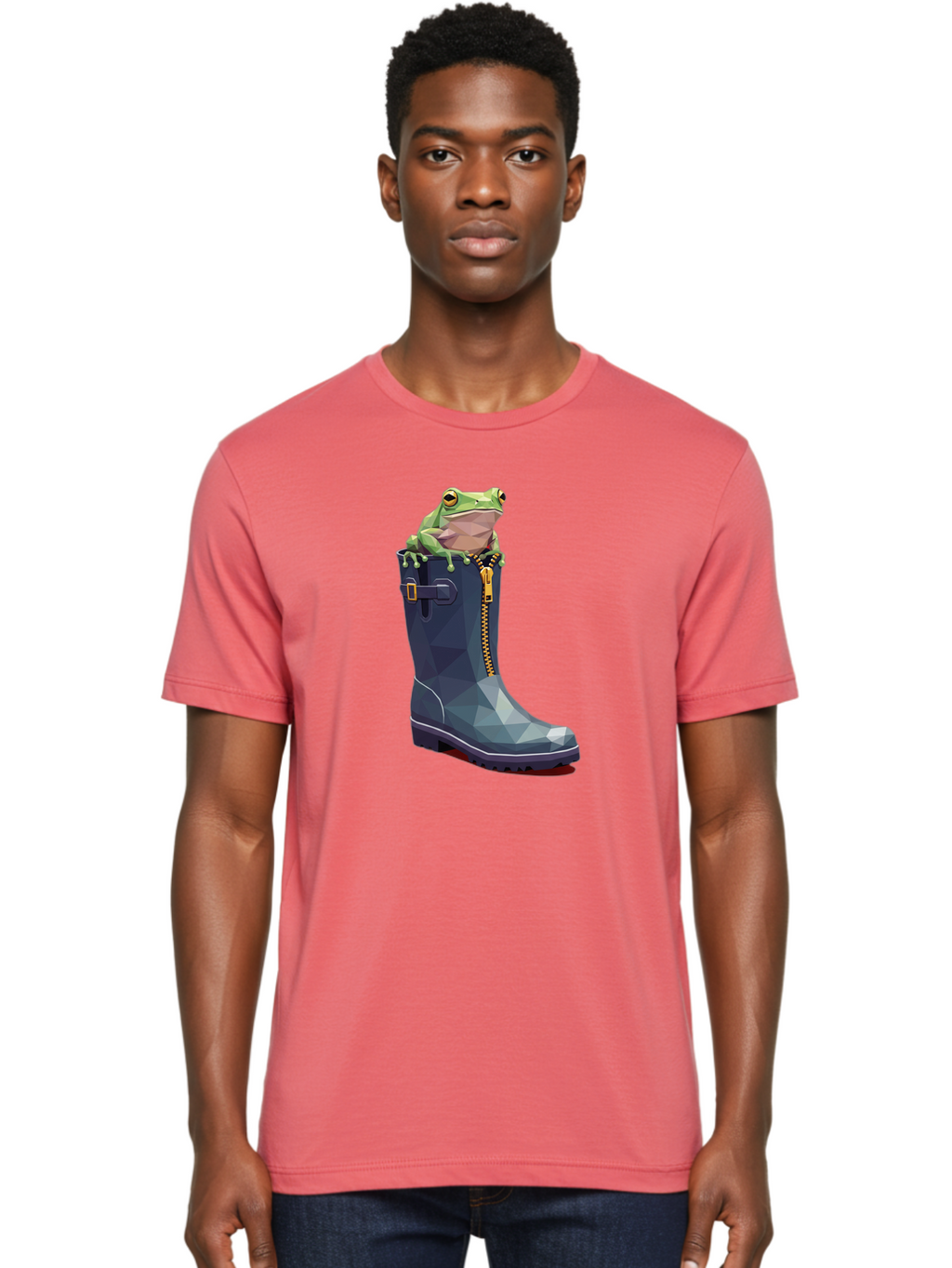 Frog-In-Boot-1 Men'S Graphic Tee, 100% Cotton, Comfortable Casual Summer Wear, Machine Washable, Vintage Camera, Old Camera, Antique Camera, Black Camera, Classic Photography, Photography Equipment, Nostalgic Device, Film Camera, Camera Art Bam439