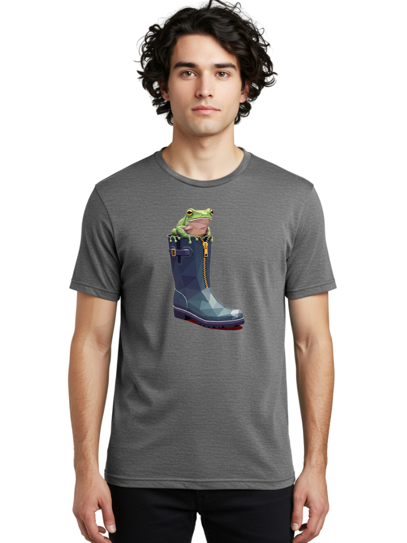 Frog-In-Boot-1 Men'S Graphic Tee, 100% Cotton, Comfortable Casual Summer Wear, Machine Washable, Vintage Camera, Old Camera, Antique Camera, Black Camera, Classic Photography, Photography Equipment, Nostalgic Device, Film Camera, Camera Art Bam439