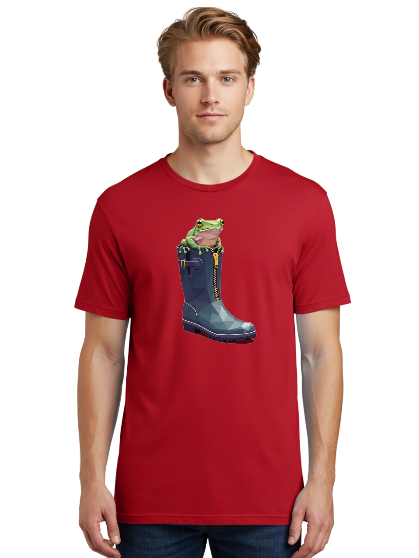 Frog-In-Boot-1 Men'S Graphic Tee, 100% Cotton, Comfortable Casual Summer Wear, Machine Washable, Vintage Camera, Old Camera, Antique Camera, Black Camera, Classic Photography, Photography Equipment, Nostalgic Device, Film Camera, Camera Art Bam439