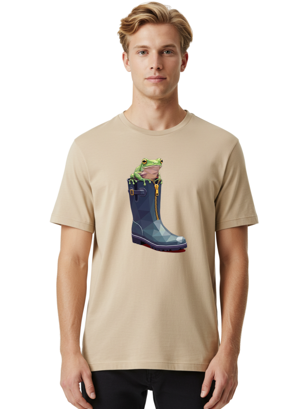 Frog-In-Boot-1 Men'S Graphic Tee, 100% Cotton, Comfortable Casual Summer Wear, Machine Washable, Vintage Camera, Old Camera, Antique Camera, Black Camera, Classic Photography, Photography Equipment, Nostalgic Device, Film Camera, Camera Art Bam439