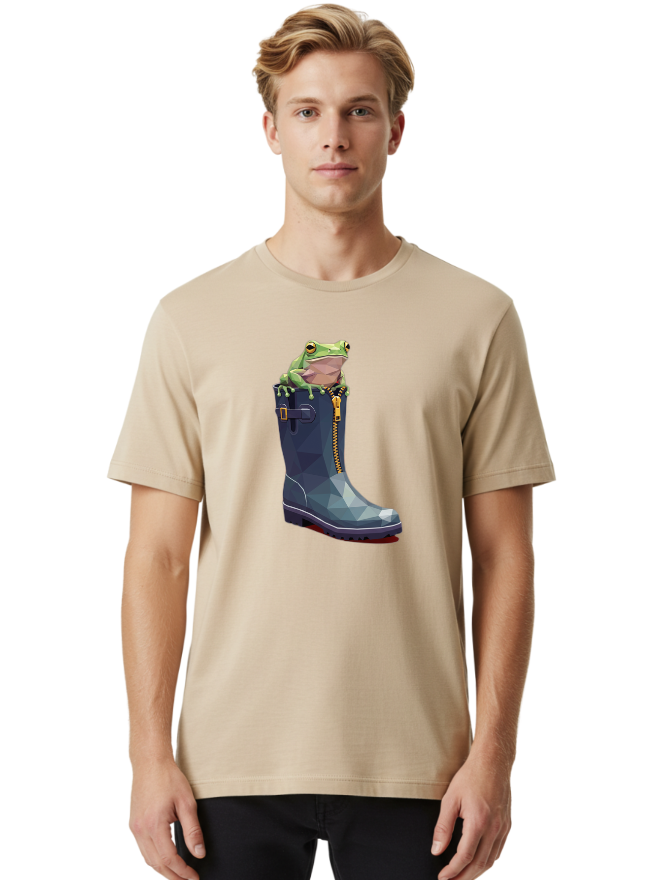 Frog-In-Boot-1 Men'S Graphic Tee, 100% Cotton, Comfortable Casual Summer Wear, Machine Washable, Vintage Camera, Old Camera, Antique Camera, Black Camera, Classic Photography, Photography Equipment, Nostalgic Device, Film Camera, Camera Art Bam439