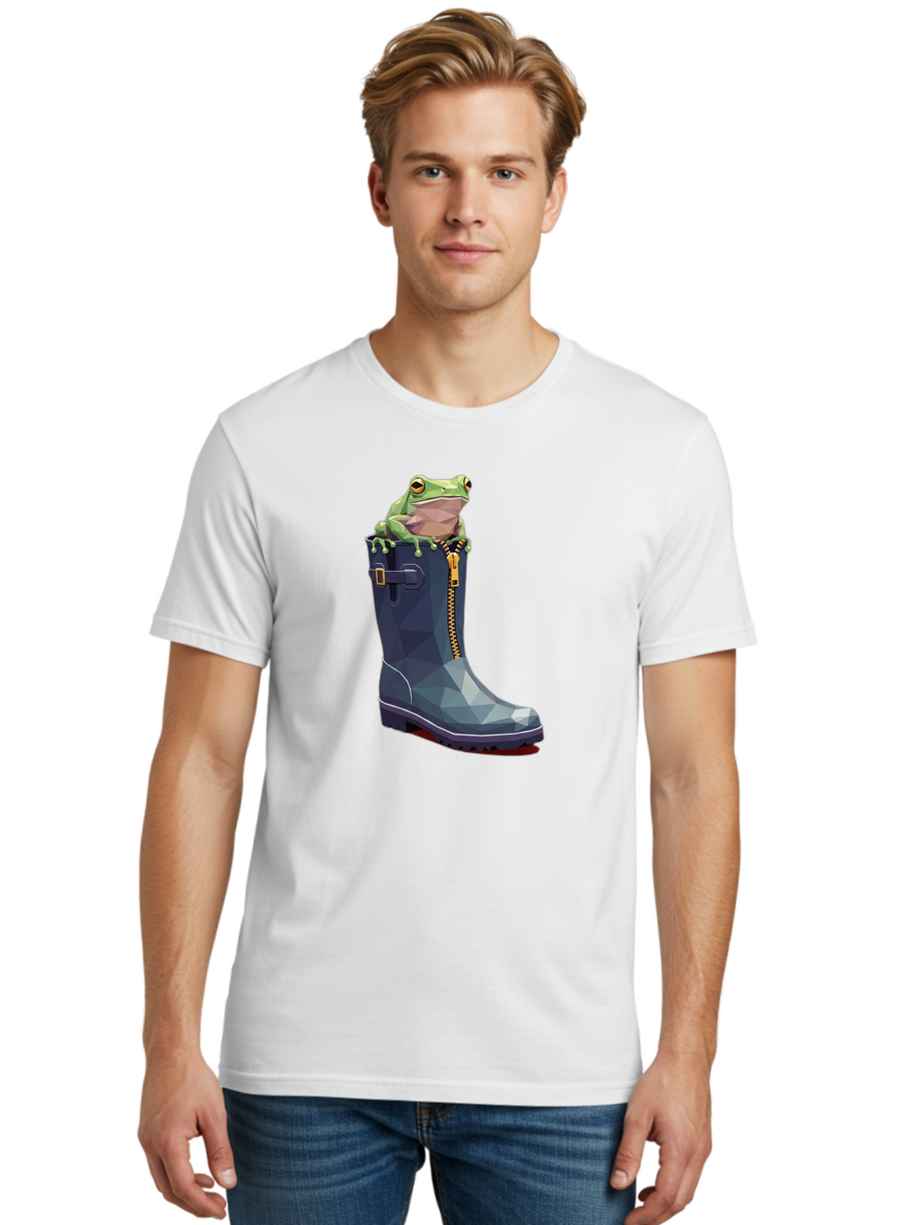 Frog-In-Boot-1 Men'S Graphic Tee, 100% Cotton, Comfortable Casual Summer Wear, Machine Washable, Vintage Camera, Old Camera, Antique Camera, Black Camera, Classic Photography, Photography Equipment, Nostalgic Device, Film Camera, Camera Art Bam439