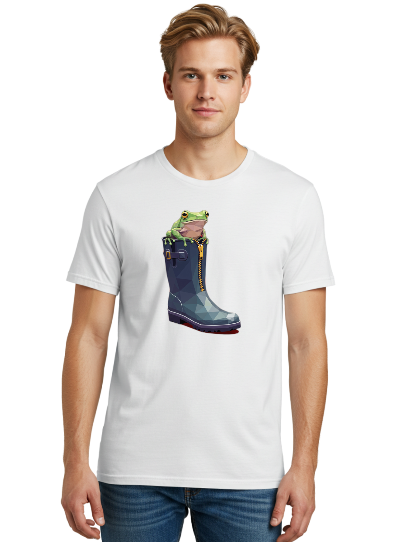 Frog-In-Boot-1 Men'S Graphic Tee, 100% Cotton, Comfortable Casual Summer Wear, Machine Washable, Vintage Camera, Old Camera, Antique Camera, Black Camera, Classic Photography, Photography Equipment, Nostalgic Device, Film Camera, Camera Art Bam439
