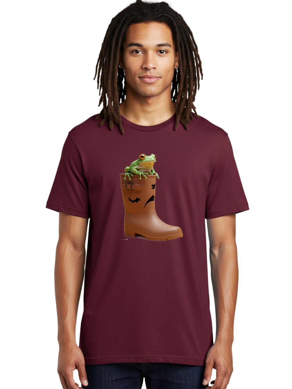 Frog-In-Boot-2 Men'S Graphic Tee, 100% Cotton, Comfortable Casual Summer Wear, Machine Washable, Vintage Camera, Old Camera, Antique Camera, Black Camera, Classic Photography, Photography Equipment, Nostalgic Device, Film Camera, Camera Art Bam440