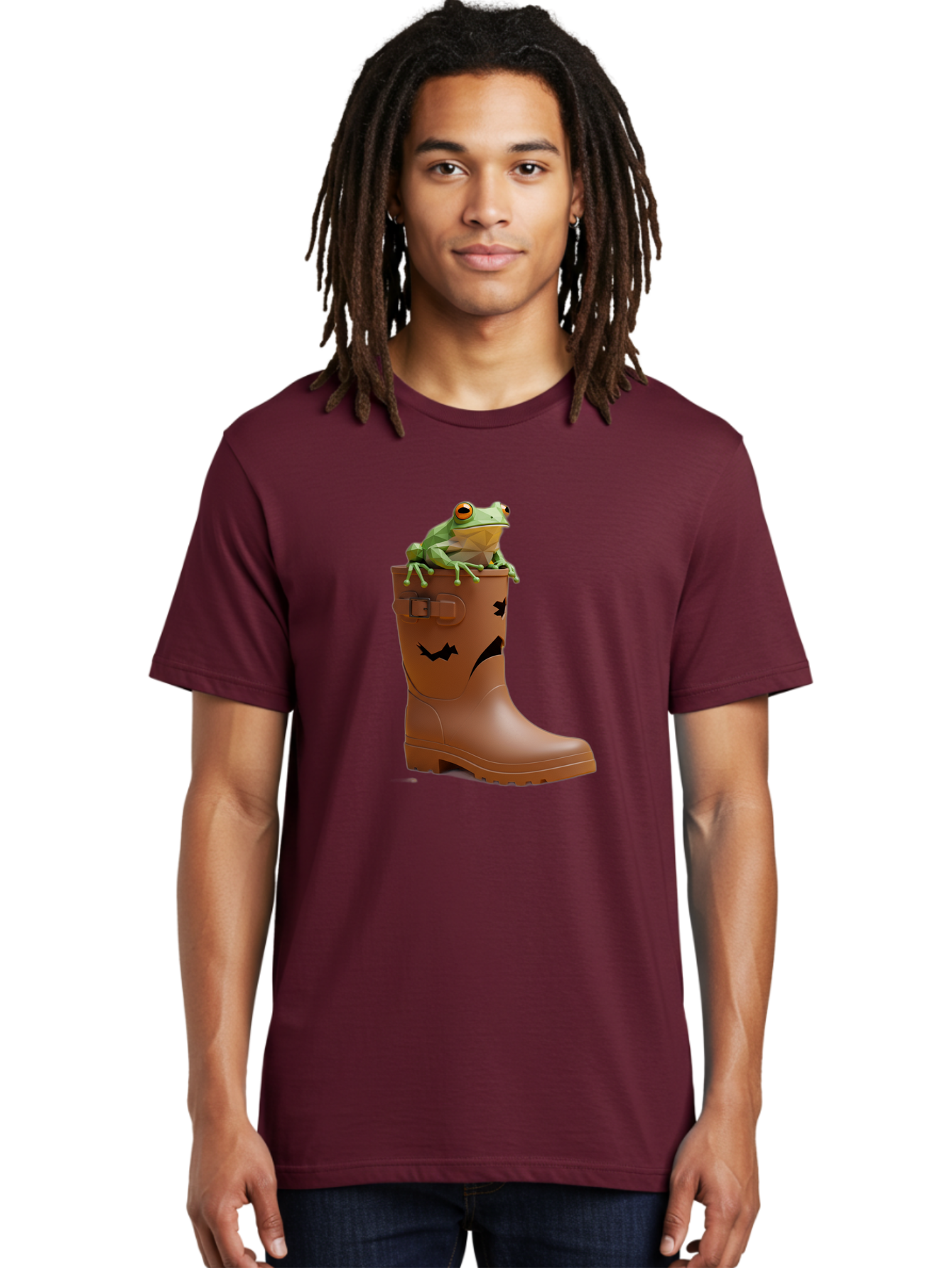 Frog-In-Boot-2 Men'S Graphic Tee, 100% Cotton, Comfortable Casual Summer Wear, Machine Washable, Vintage Camera, Old Camera, Antique Camera, Black Camera, Classic Photography, Photography Equipment, Nostalgic Device, Film Camera, Camera Art Bam440