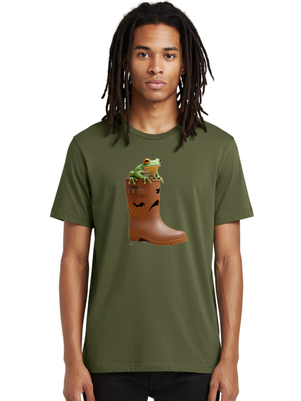 Frog-In-Boot-2 Men'S Graphic Tee, 100% Cotton, Comfortable Casual Summer Wear, Machine Washable, Vintage Camera, Old Camera, Antique Camera, Black Camera, Classic Photography, Photography Equipment, Nostalgic Device, Film Camera, Camera Art Bam440