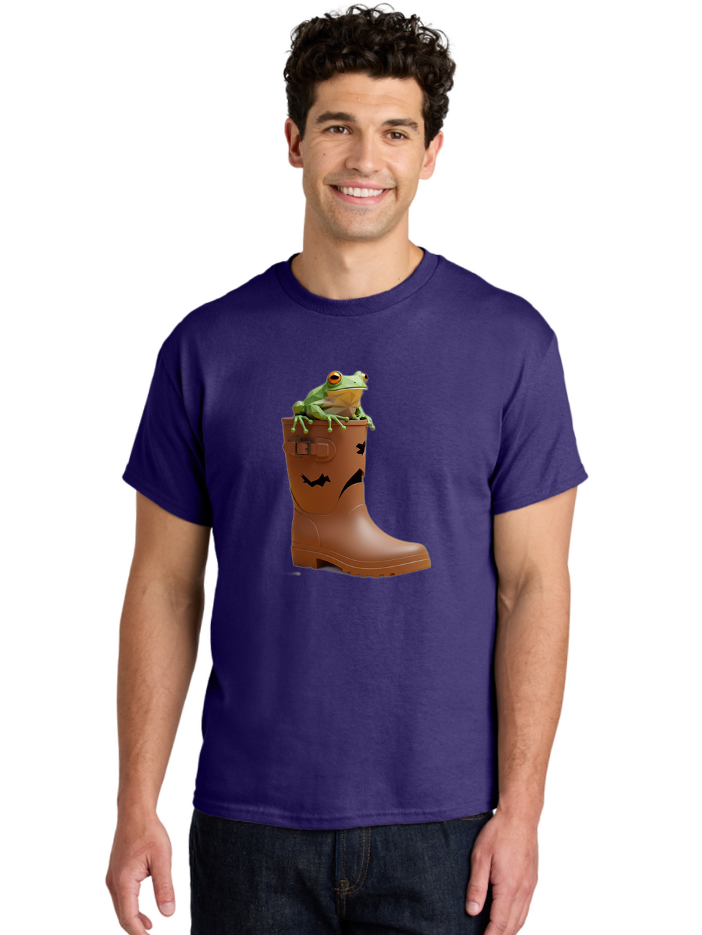 Frog-In-Boot-2 Men'S Graphic Tee, 100% Cotton, Comfortable Casual Summer Wear, Machine Washable, Vintage Camera, Old Camera, Antique Camera, Black Camera, Classic Photography, Photography Equipment, Nostalgic Device, Film Camera, Camera Art Bam440