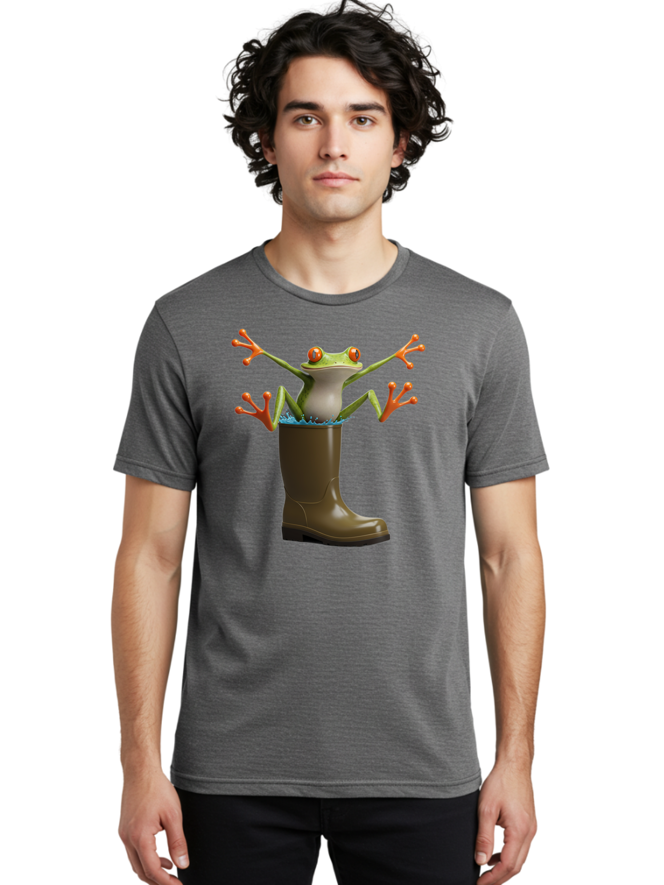 Frog-In-Mud-Boot Men'S Graphic Tee, 100% Cotton, Comfortable Casual Summer Wear, Machine Washable, Vintage Camera, Old Camera, Antique Camera, Black Camera, Classic Photography, Photography Equipment, Nostalgic Device, Film Camera, Camera Art Bam444